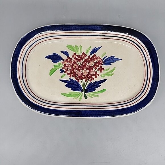 Methven Auld Heather Ware Serving Plate Scottish Sponge ware 19thC Scotland - Picture 1 of 5